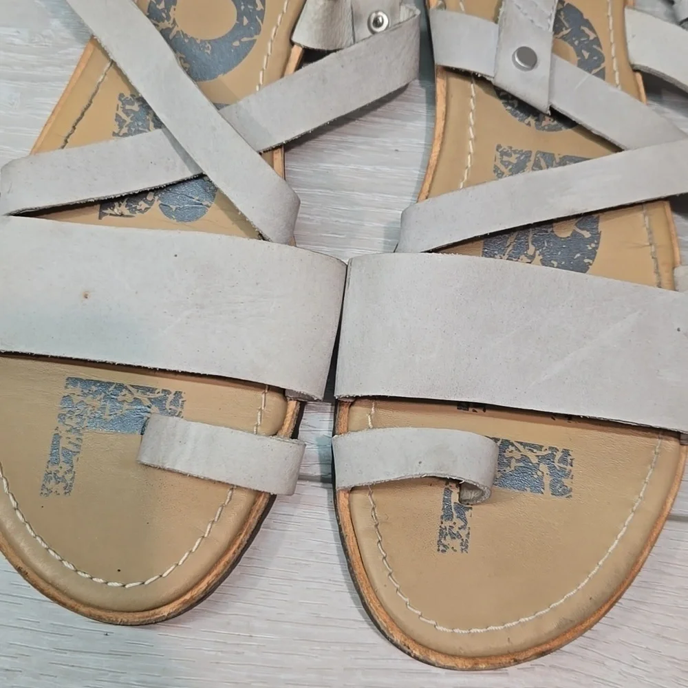 Sorel Women Ankle Leather Sandals Flats flip flop shoes sz 7
